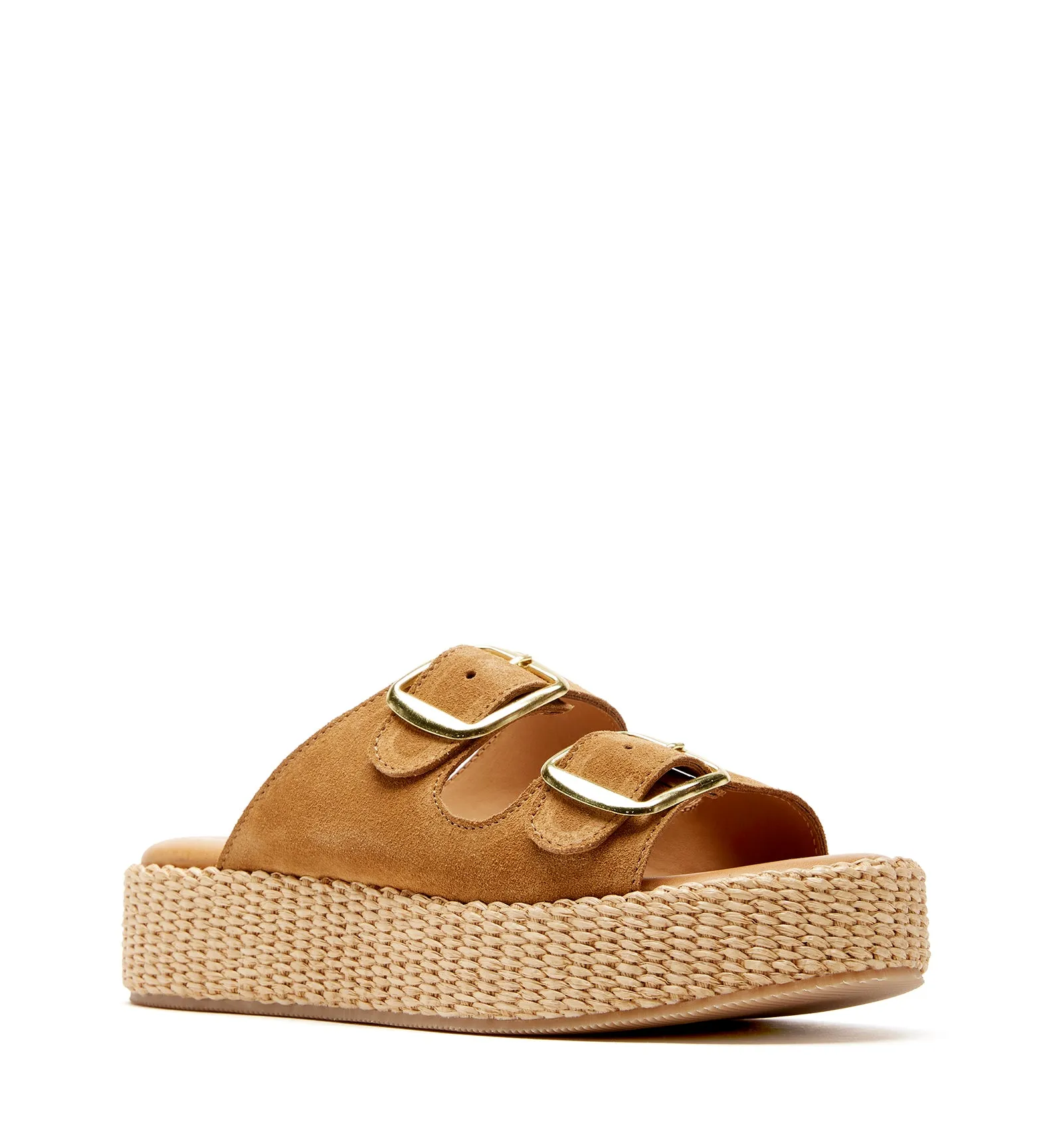 SHEA SUEDE AND RAFFIA SANDAL sold by La CANADIENNE product image thumbnail 2