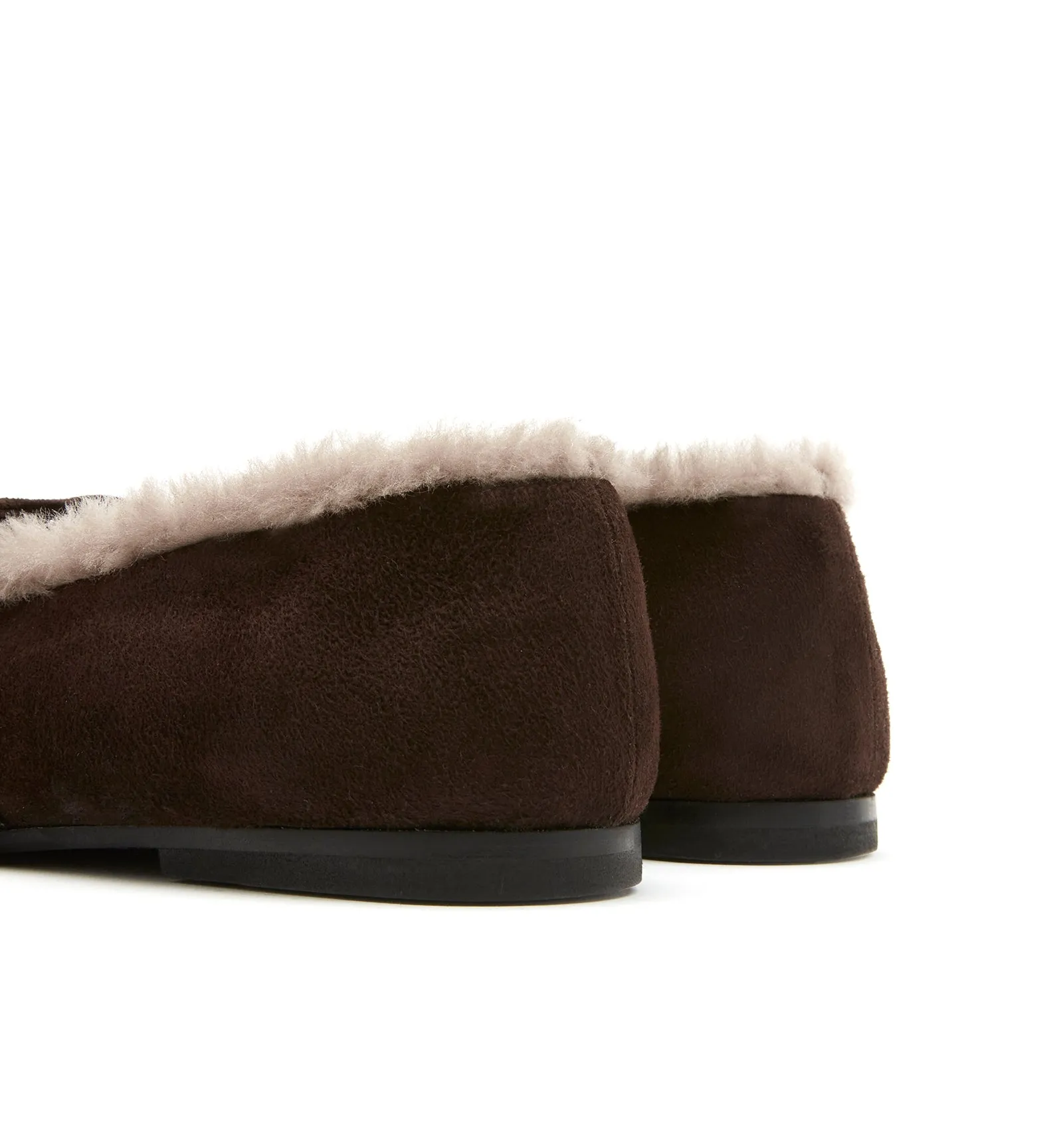 ELEGANT SHEARLING LINED SUEDE FLAT sold by La CANADIENNE product image thumbnail 4