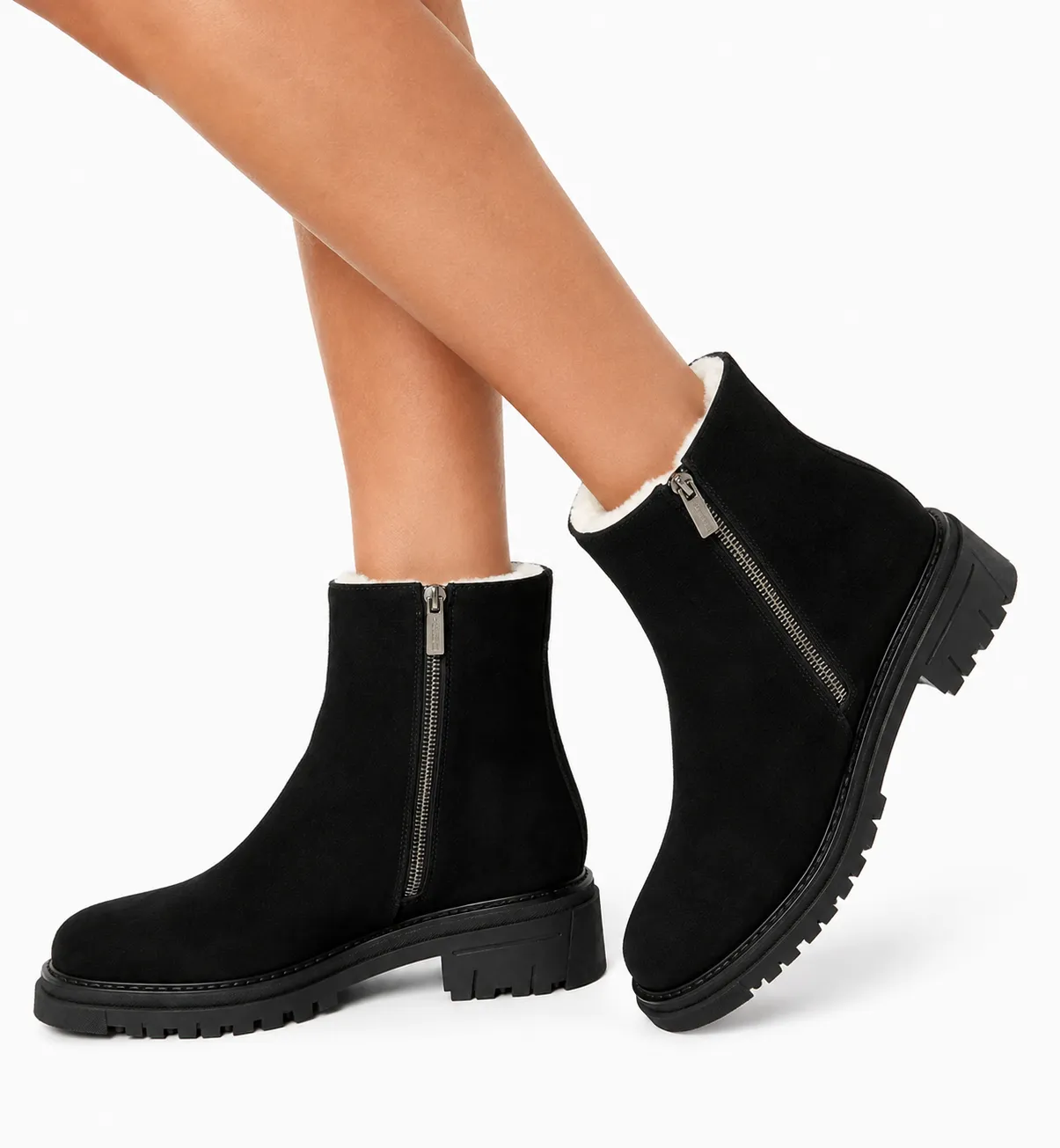 DIAMOND SHEARLING LINED SUEDE BOOTIE sold by La CANADIENNE product image thumbnail 5