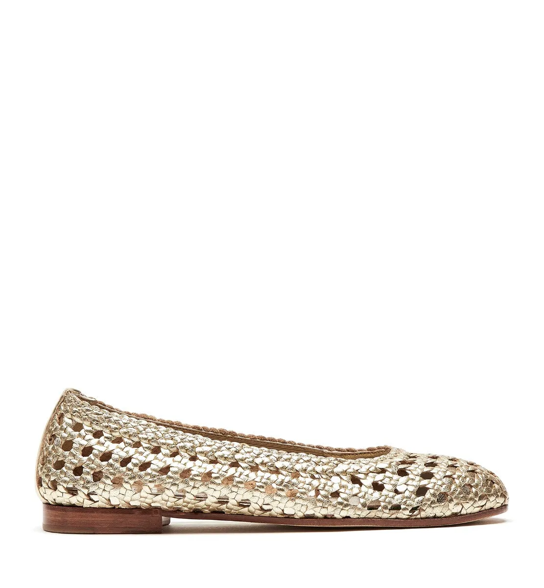 PASSAGE WOVEN LEATHER FLAT sold by La CANADIENNE