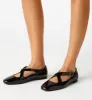 FRANZ CRINKLE LEATHER FLAT sold by La CANADIENNE