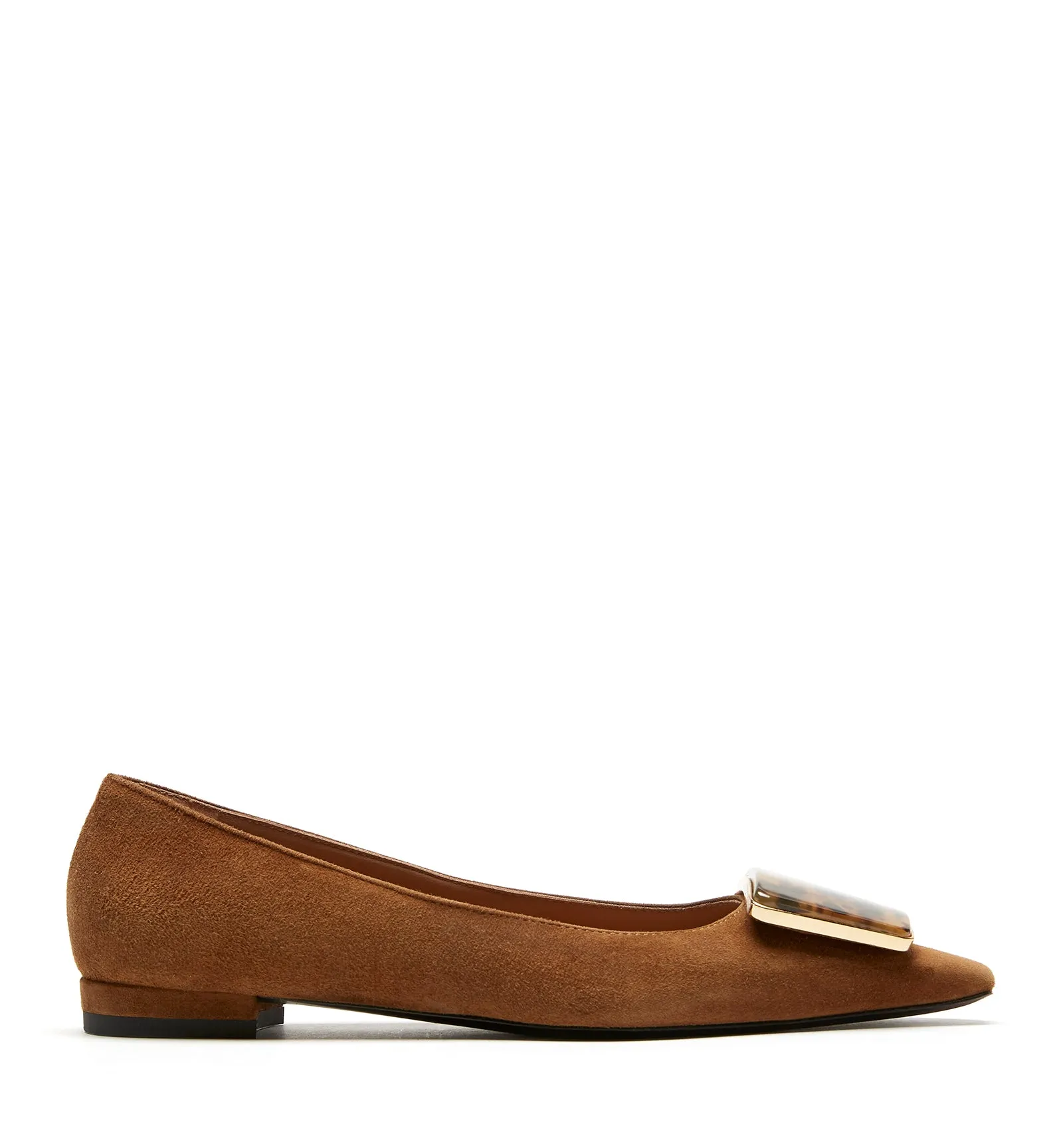 AMBER SUEDE FLAT sold by La CANADIENNE