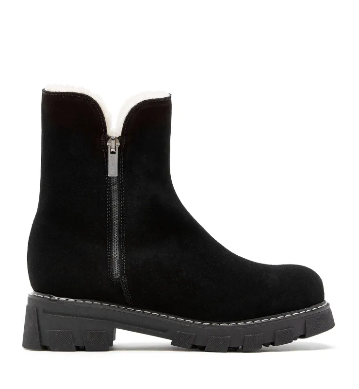 ADRIANNA SHEARLING-LINED SUEDE BOOTIE sold by La CANADIENNE