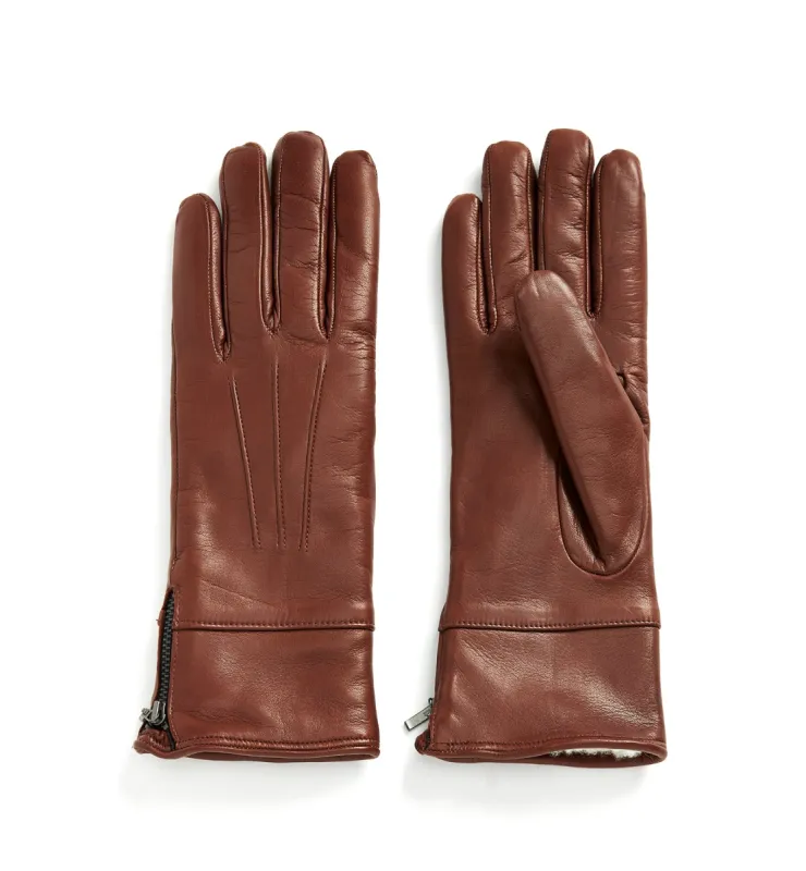 CAINE SHEARLING-LINED LEATHER GLOVES sold by La CANADIENNE