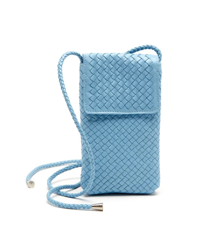 PHONIA WOVEN LEATHER PHONE BAG sold by La CANADIENNE