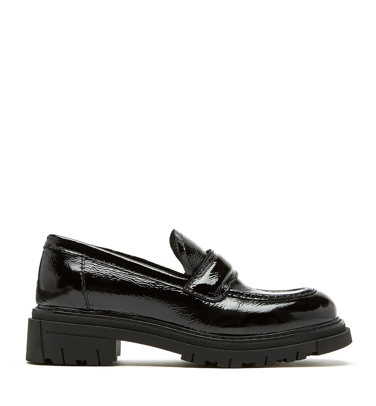 DELLA CRINKLE LEATHER LOAFER sold by La CANADIENNE