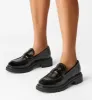 DELLA CRINKLE LEATHER LOAFER sold by La CANADIENNE
