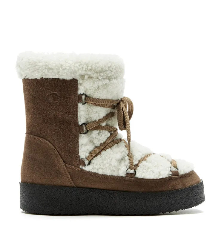 ELOISE SHEARLING-LINED SUEDE BOOT sold by La CANADIENNE