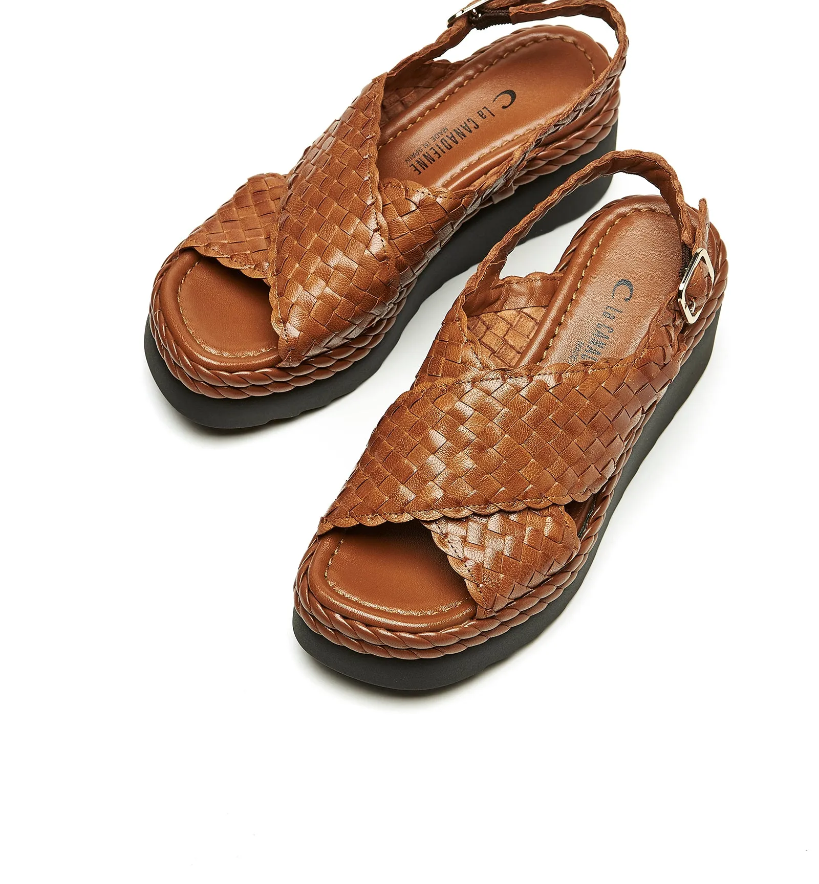 PATCH WOVEN LEATHER SANDAL sold by La CANADIENNE product image thumbnail 4
