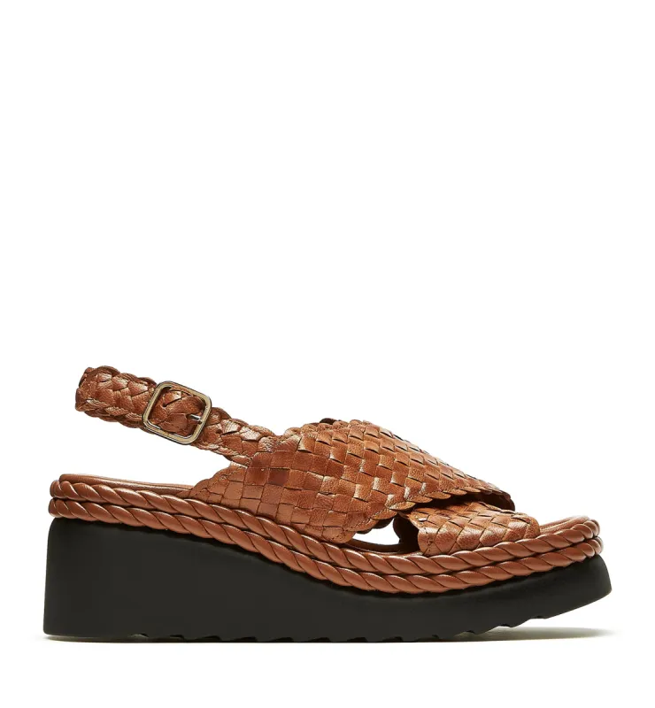 PATCH WOVEN LEATHER SANDAL sold by La CANADIENNE