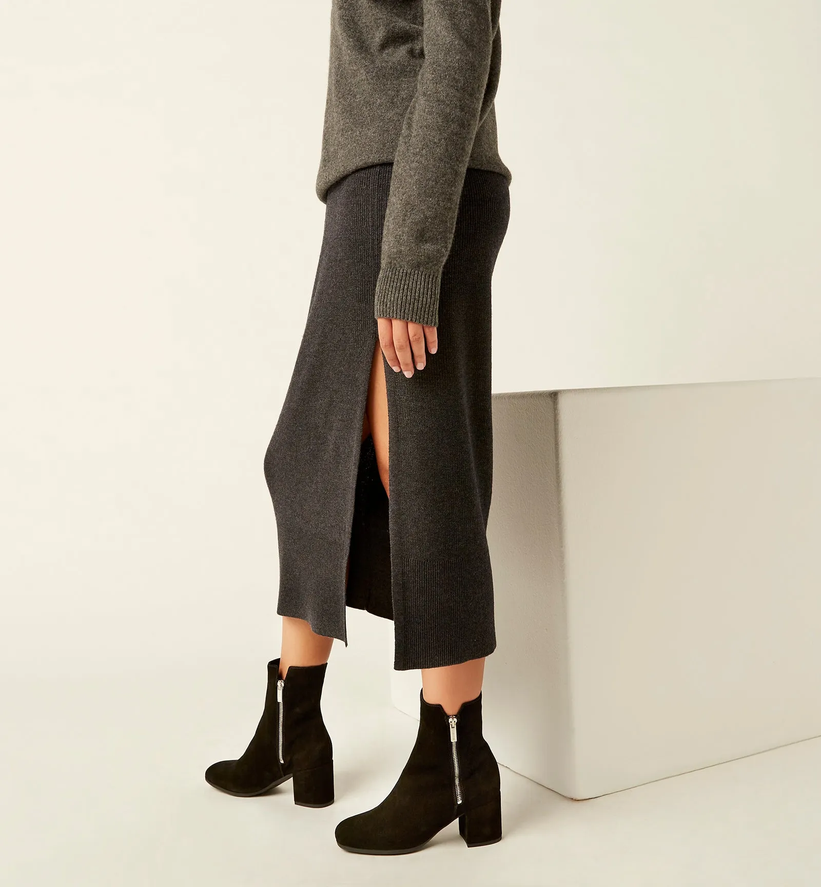 JAMES SUEDE BOOTIE sold by La CANADIENNE product image thumbnail 2