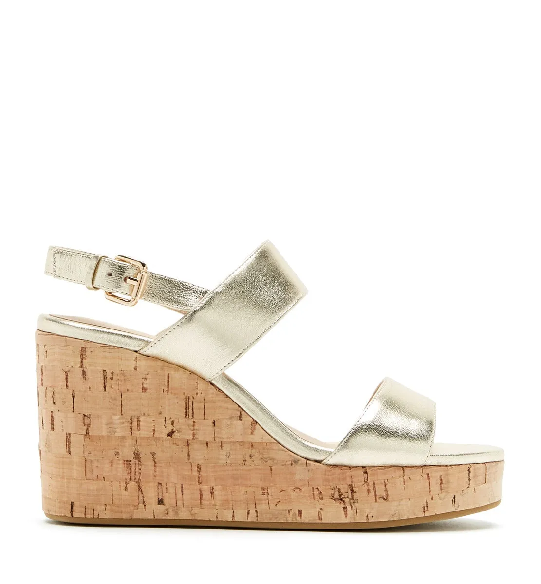 FIRENZECORK LEATHER WEDGE SANDAL sold by La CANADIENNE