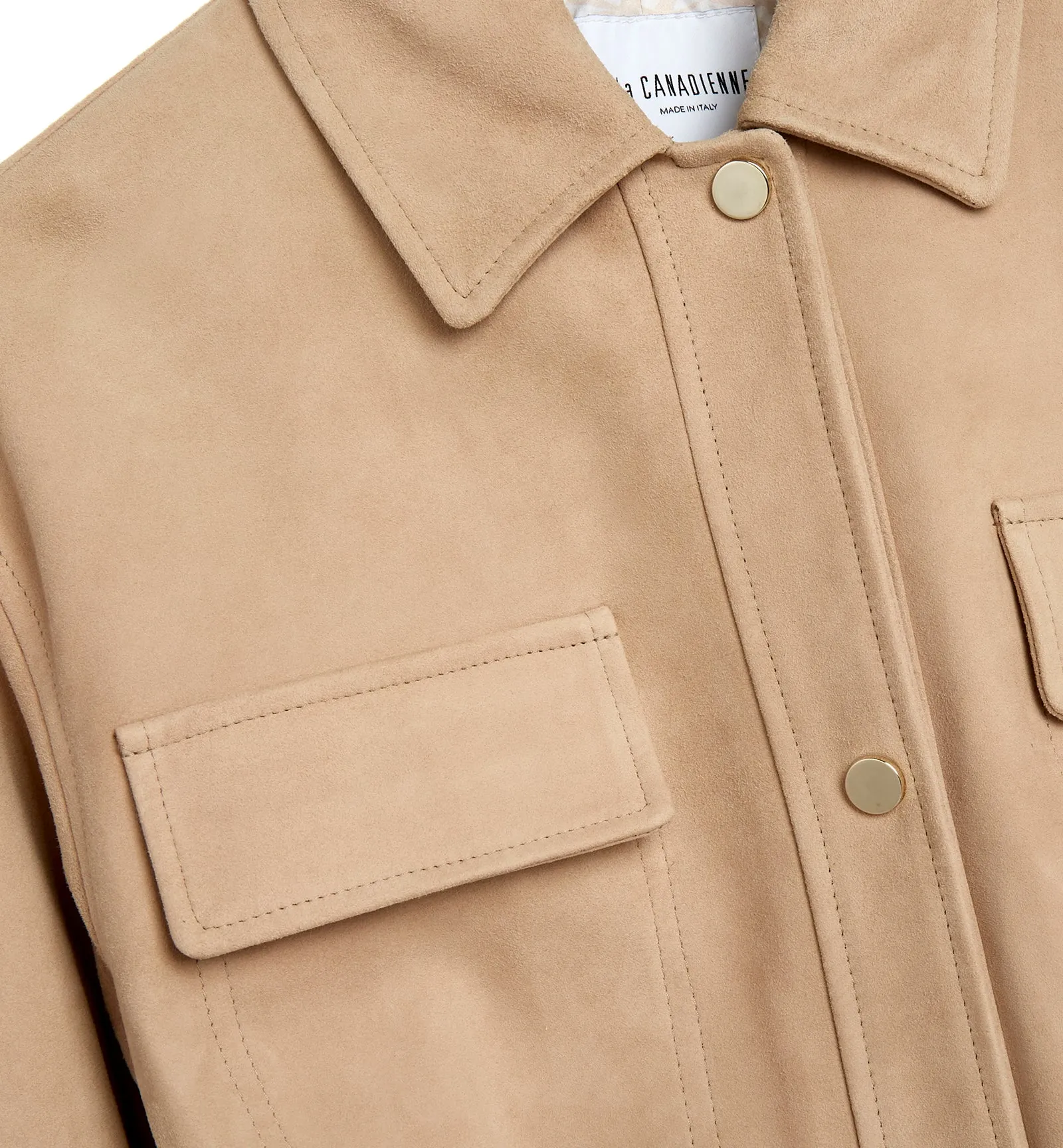 NALINI BELTED SUEDE SHIRT JACKET sold by La CANADIENNE product image thumbnail 4