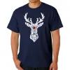 Santa's Reindeer  - Men's Word Art T-Shirt sold by LA Pop Art