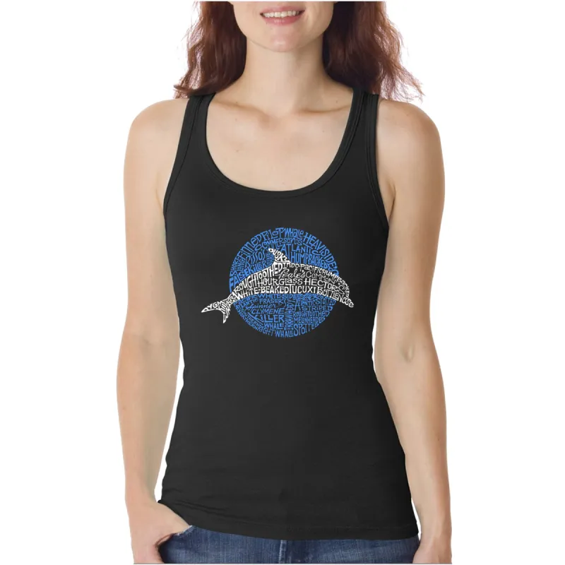 Species of Dolphin - Women's Word Art Tank Top sold by LA Pop Art
