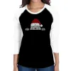 Christmas Peeking Dog - Women's Raglan Word Art T-Shirt sold by LA Pop Art
