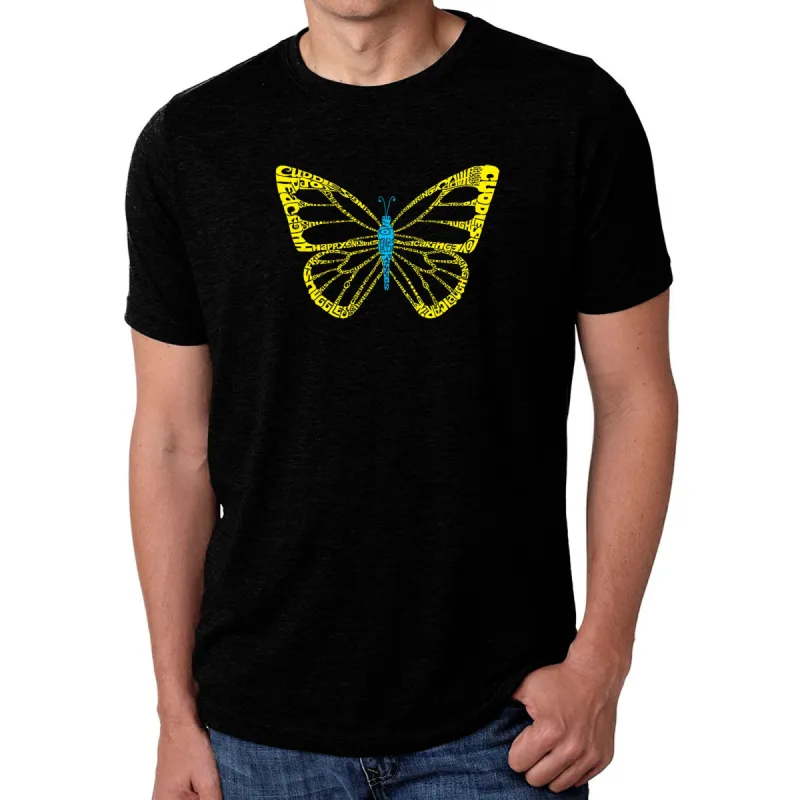 Butterfly  - Men's Premium Blend Word Art T-Shirt sold by LA Pop Art
