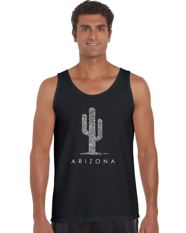Arizona Cities -  Men's Word Art Tank Top sold by LA Pop Art