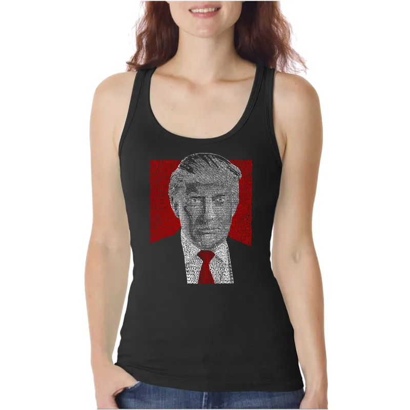 TRUMP 2016 Make America Great Again - Women's Word Art Tank Top sold by LA Pop Art