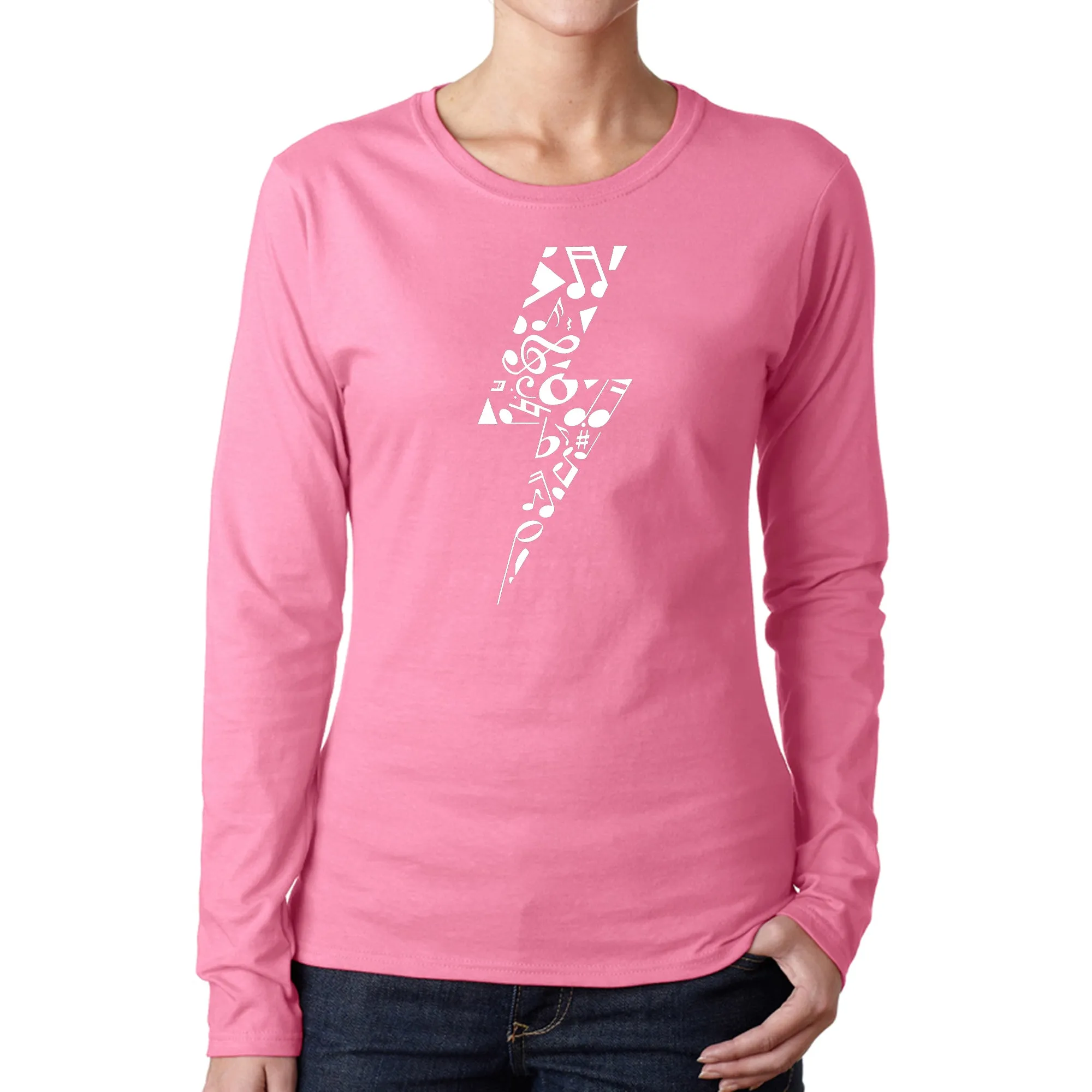 Lightning Bolt - Women's Word Art Long Sleeve T-Shirt sold by LA Pop Art product image thumbnail 3