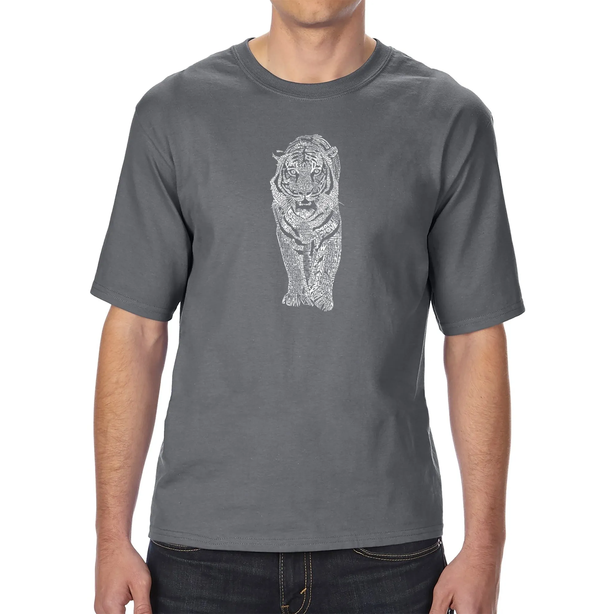 TIGER - Men's Tall Word Art T-Shirt sold by LA Pop Art product image thumbnail 4