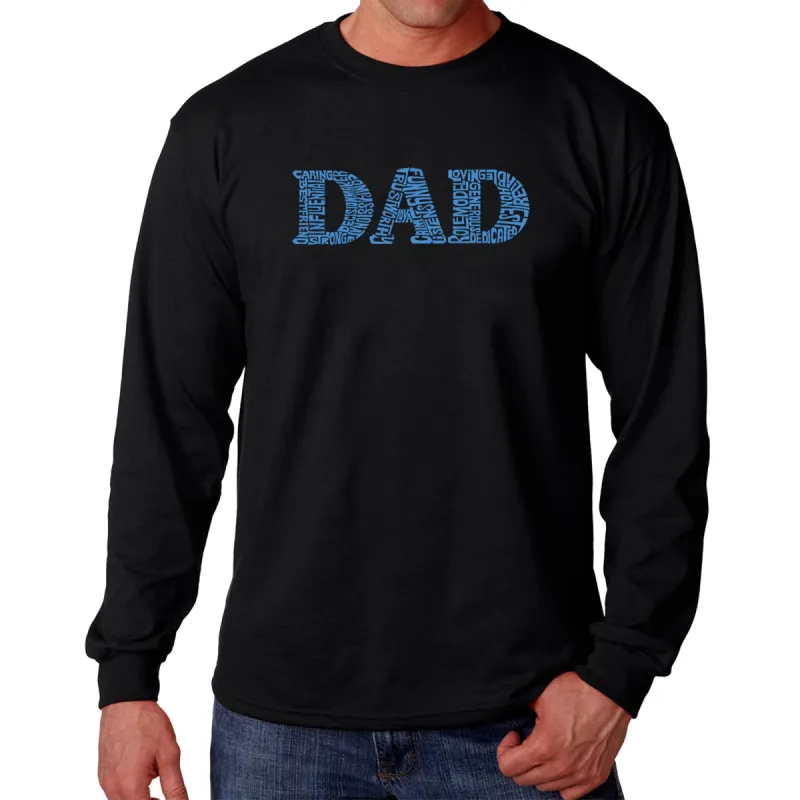 Dad - Men's Word Art Long Sleeve Tshirt sold by LA Pop Art
