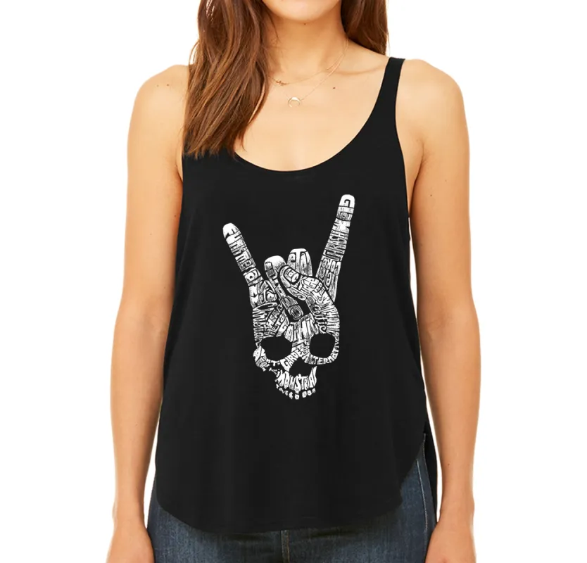 Heavy Metal Genres - Women's Word Art Flowy Tank Top sold by LA Pop Art