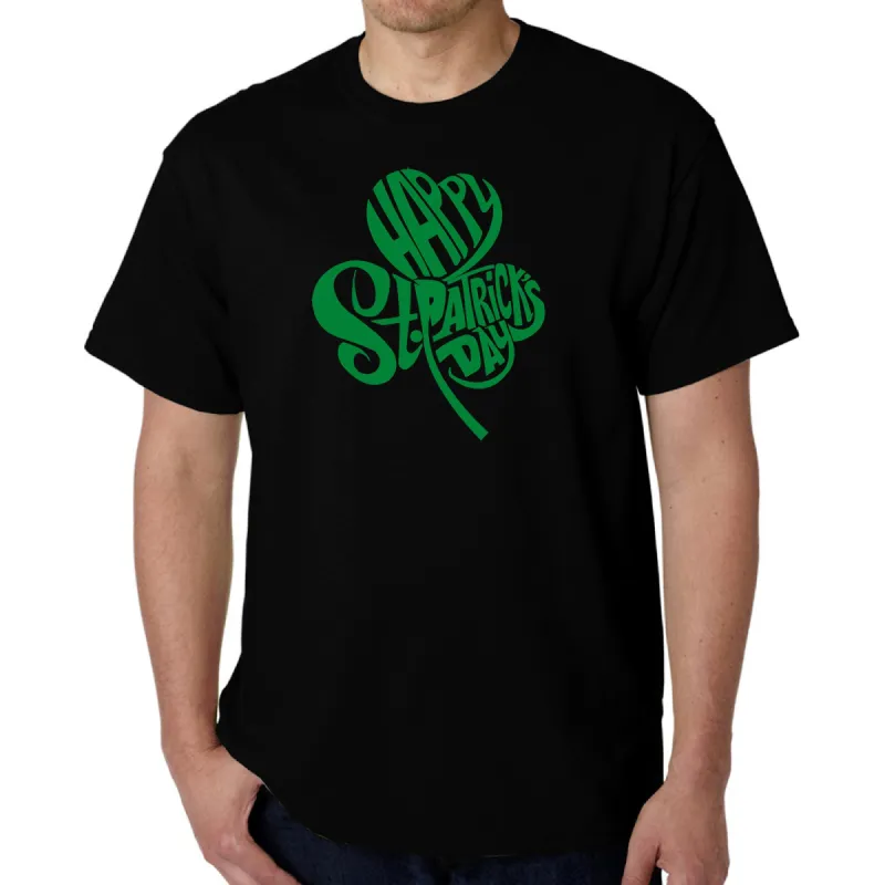 St Patricks Day Shamrock  - Men's Word Art T-Shirt sold by LA Pop Art