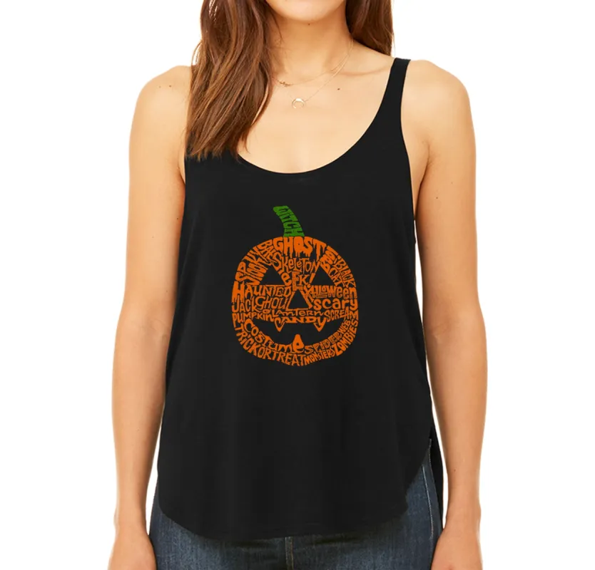 Pumpkin - Women's Word Art Flowy Tank sold by LA Pop Art