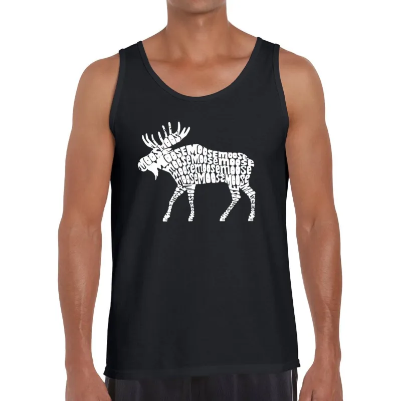 Moose  - Men's Word Art Tank Top sold by LA Pop Art