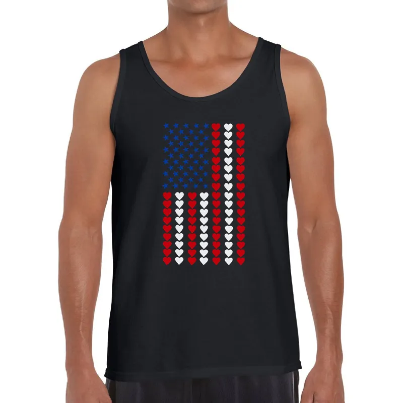 Heart Flag - Men's Word Art Tank Top sold by LA Pop Art