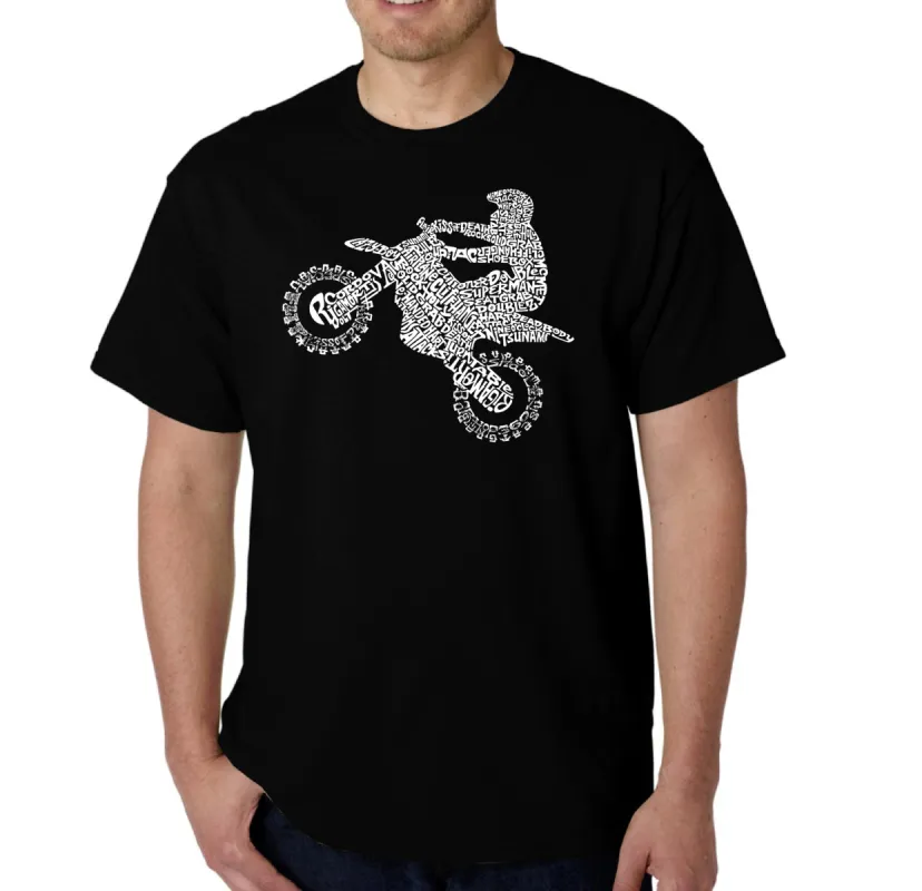 FMX Freestyle Motocross - Men's Word Art T-Shirt sold by LA Pop Art