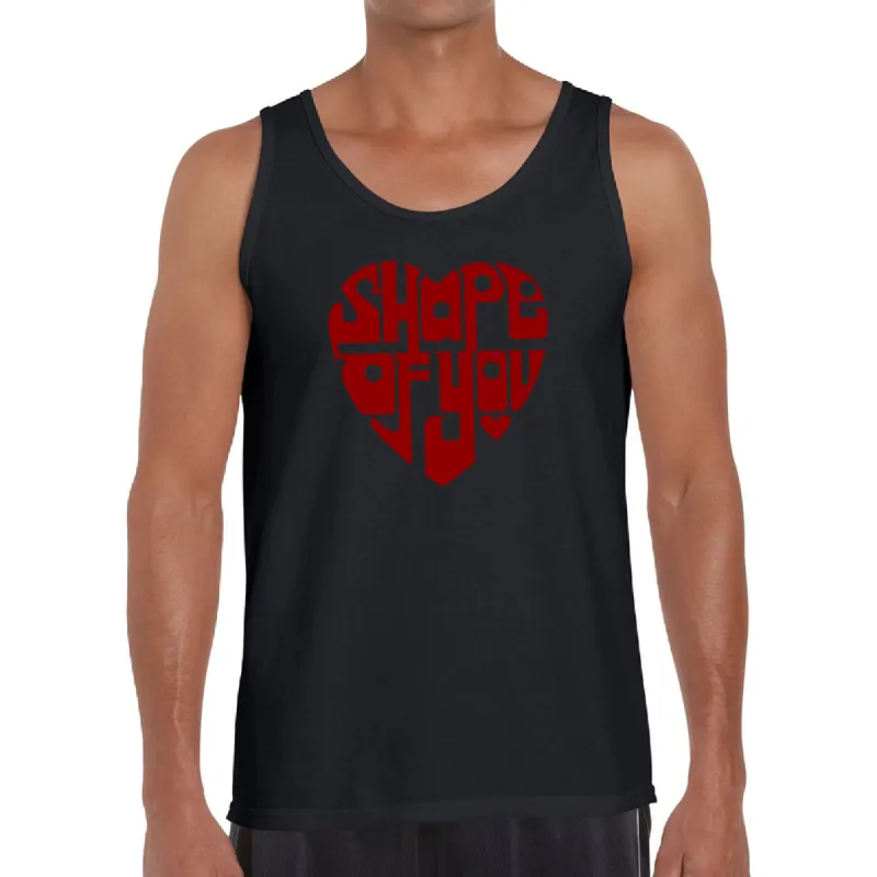 Shape of You  - Men's Word Art Tank Top sold by LA Pop Art