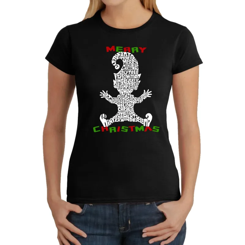 Christmas Elf - Women's Word Art T-Shirt sold by LA Pop Art