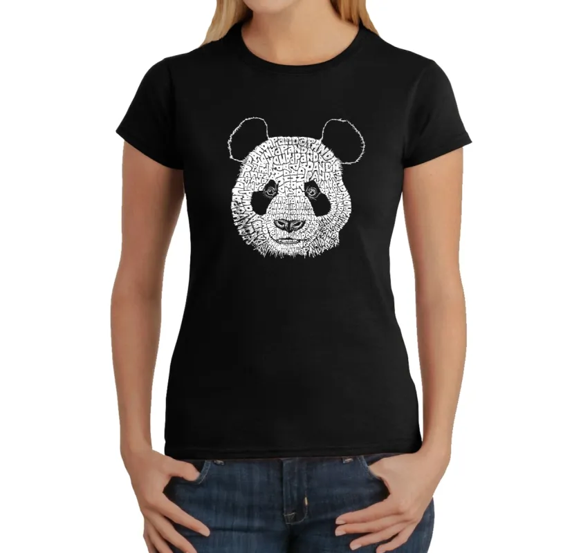 Panda - Women's Word Art T-Shirt sold by LA Pop Art