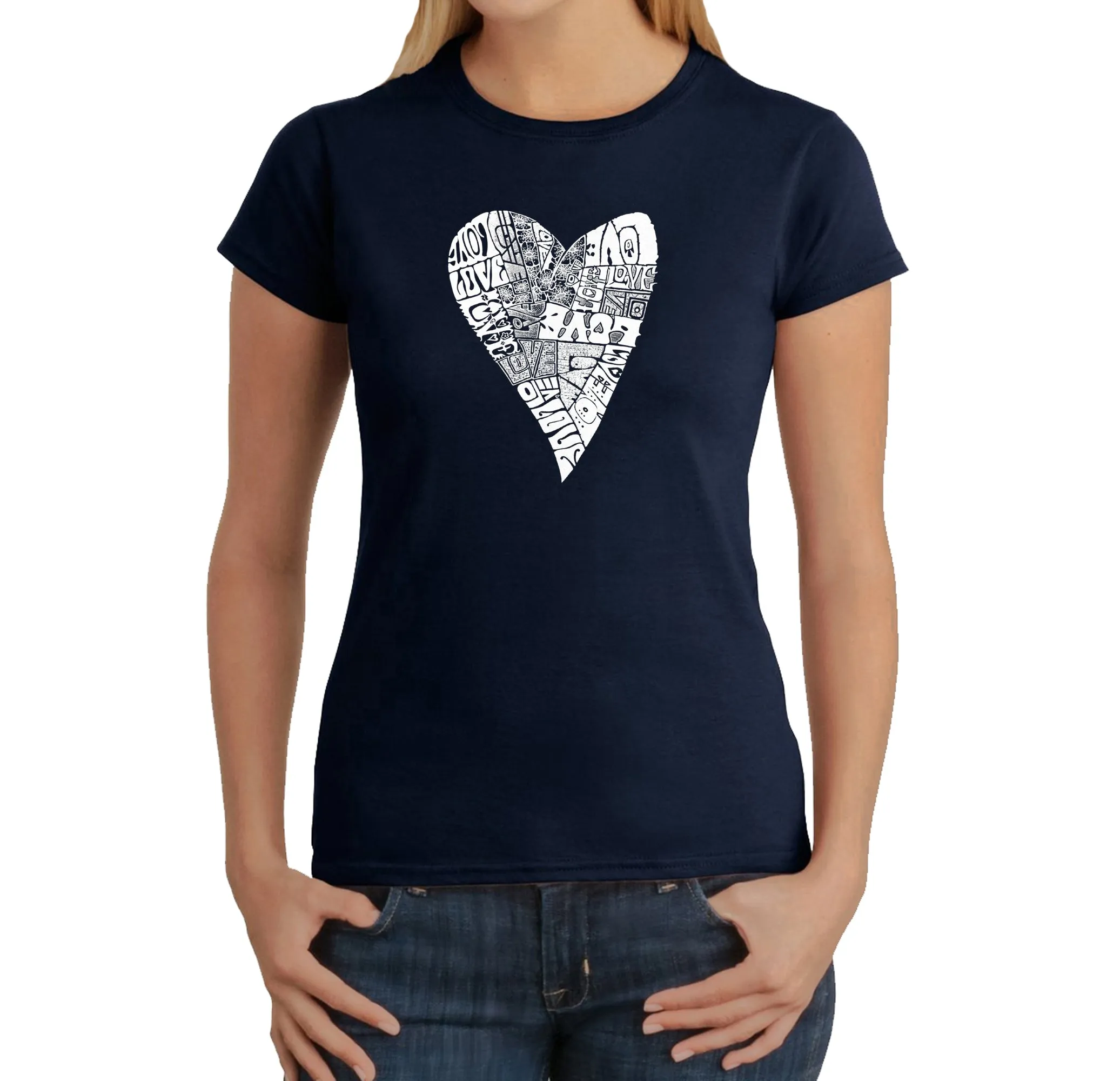 Lots of Love - Women's Word Art T-Shirt sold by LA Pop Art product image thumbnail 3