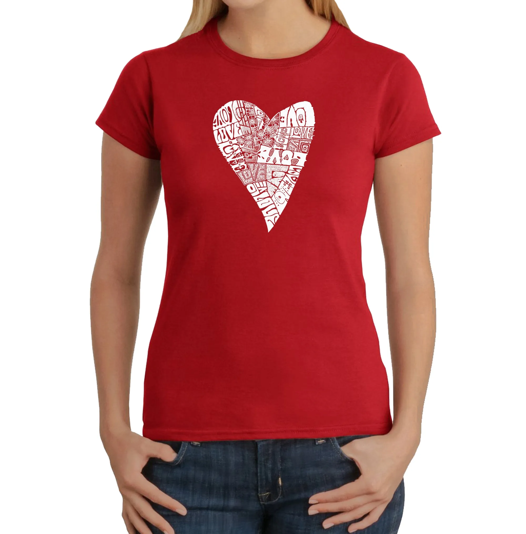 Lots of Love - Women's Word Art T-Shirt sold by LA Pop Art product image thumbnail 5