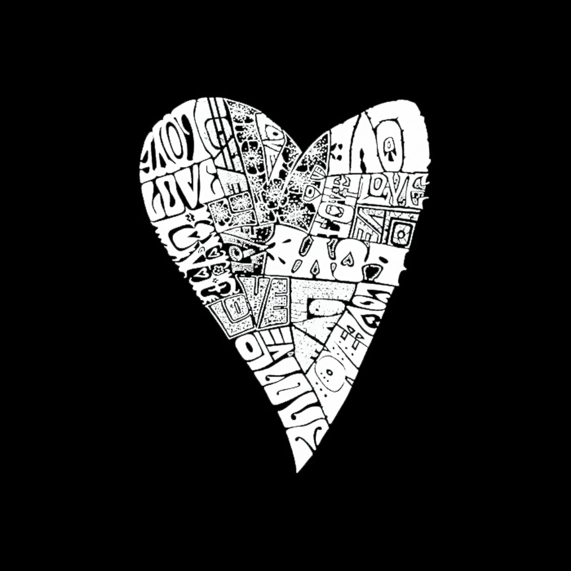 Lots of Love - Women's Word Art T-Shirt sold by LA Pop Art product image thumbnail 2