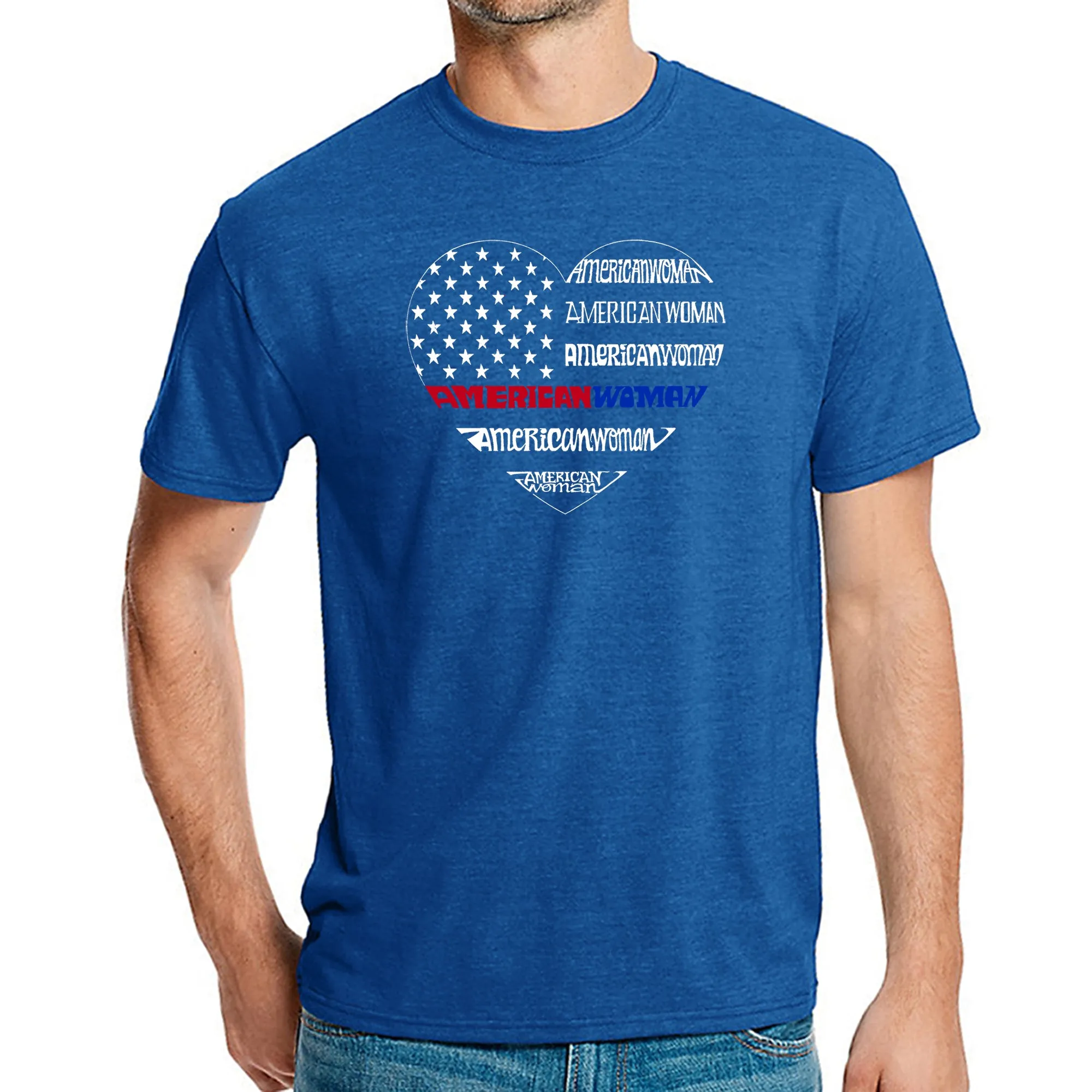 American Woman - Men's Premium Blend Word Art T-Shirt sold by LA Pop Art product image thumbnail 4