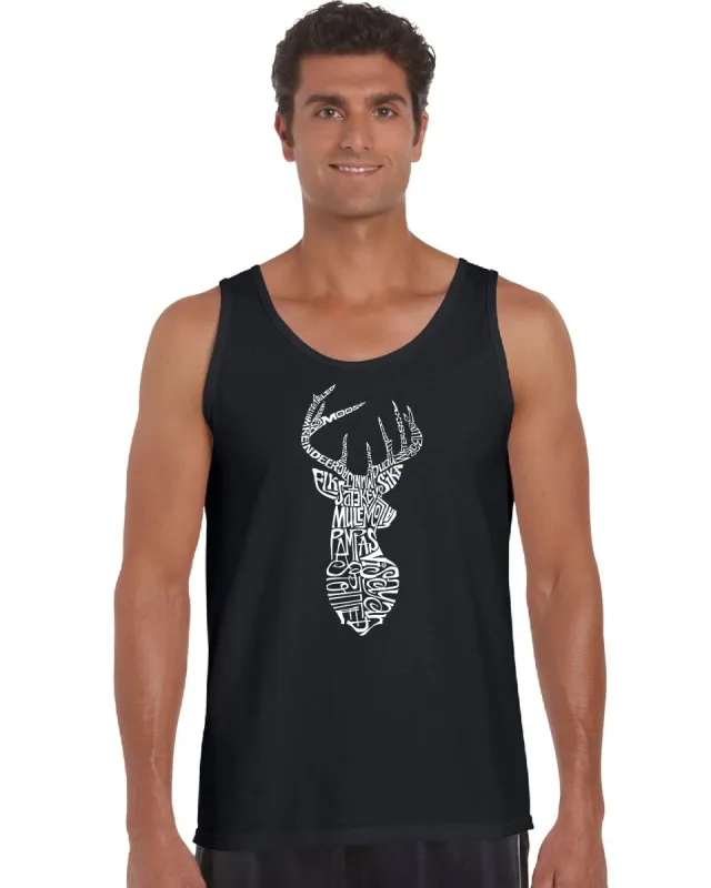 Types of Deer - Men's Word Art Tank Top sold by LA Pop Art