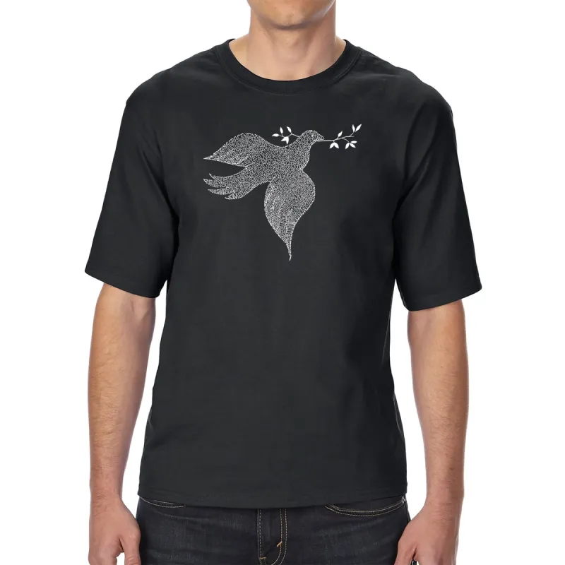 Dove - Men's Tall Word Art T-Shirt sold by LA Pop Art