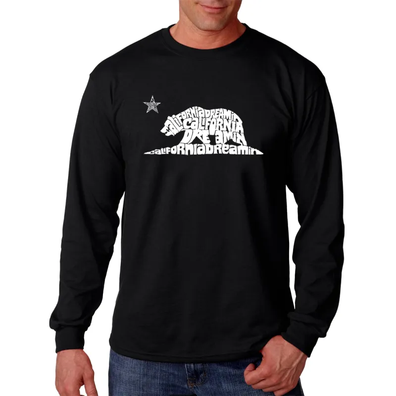 California Dreamin - Men's Word Art Long Sleeve T-Shirt sold by LA Pop Art