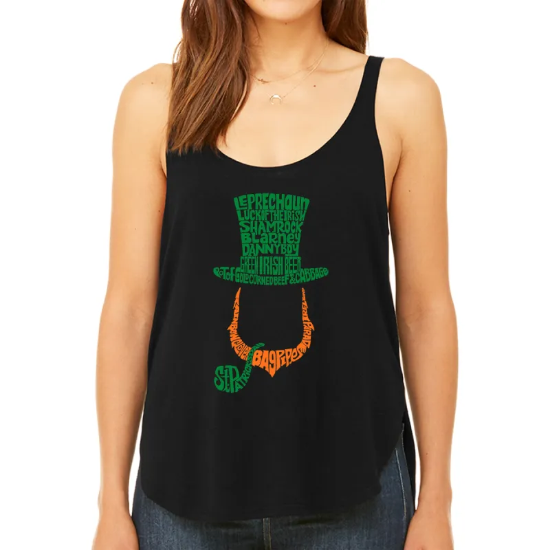 Leprechaun  - Women's Premium Word Art Flowy Tank Top sold by LA Pop Art