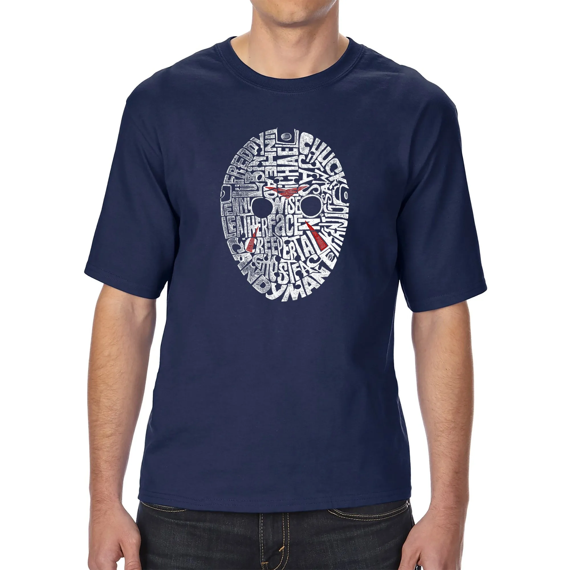 Slasher Movie Villians - Men's Tall Word Art T-Shirt sold by LA Pop Art product image thumbnail 3