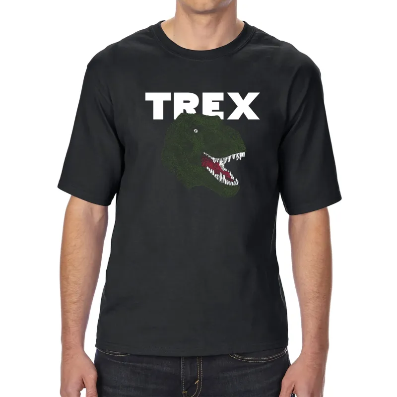 T-Rex Head  - Men's Tall and Long Word Art T-Shirt sold by LA Pop Art