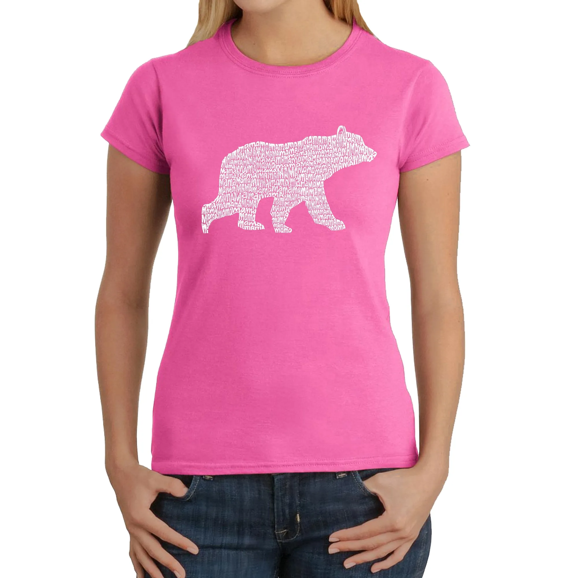Mama Bear - Women's Word Art T-Shirt sold by LA Pop Art product image thumbnail 4