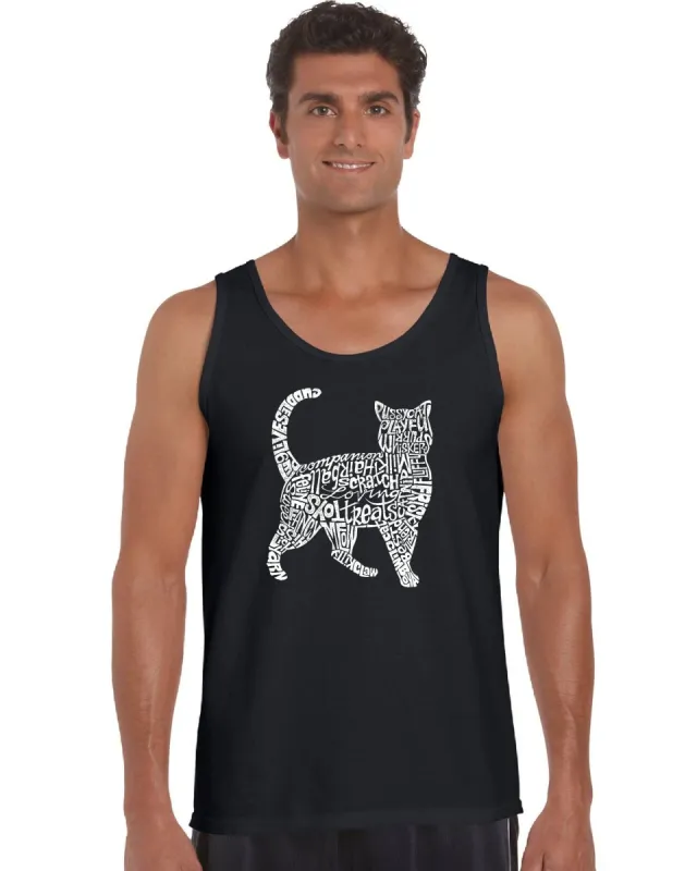 Cat - Men's Word Art Tank Top sold by LA Pop Art