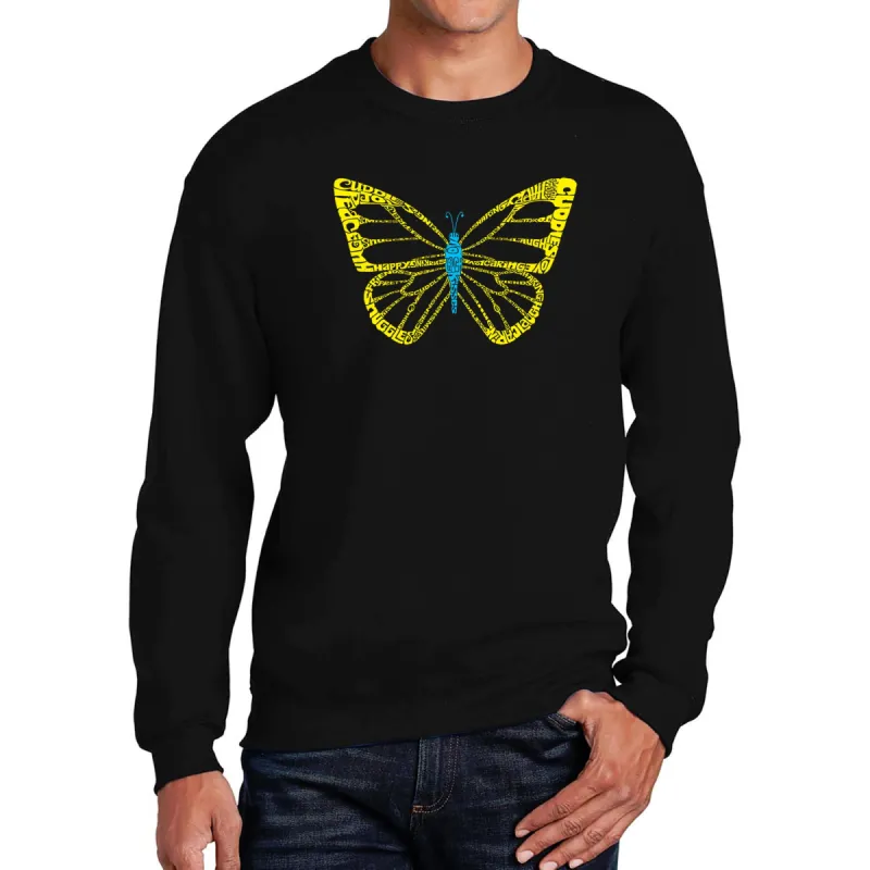 Butterfly  - Men's Word Art Crewneck Sweatshirt sold by LA Pop Art