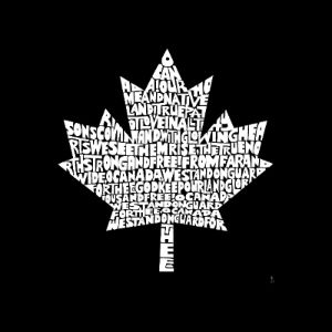 CANADIAN NATIONAL ANTHEM - Women's Raglan Baseball Word Art T-Shirt sold by LA Pop Art