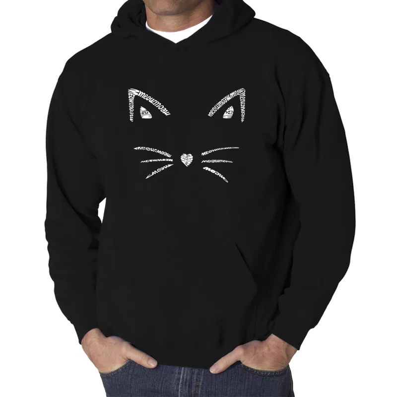 Whiskers  - Men's Word Art Hooded Sweatshirt sold by LA Pop Art